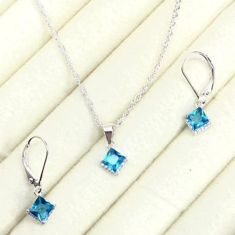 Conjunto Dama Diseño Circón celeste