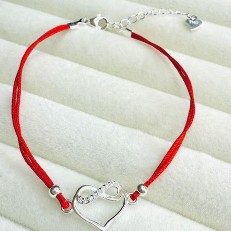 Pulsera Hilo Rojo Protección CORAZÓN INFINITO Circones