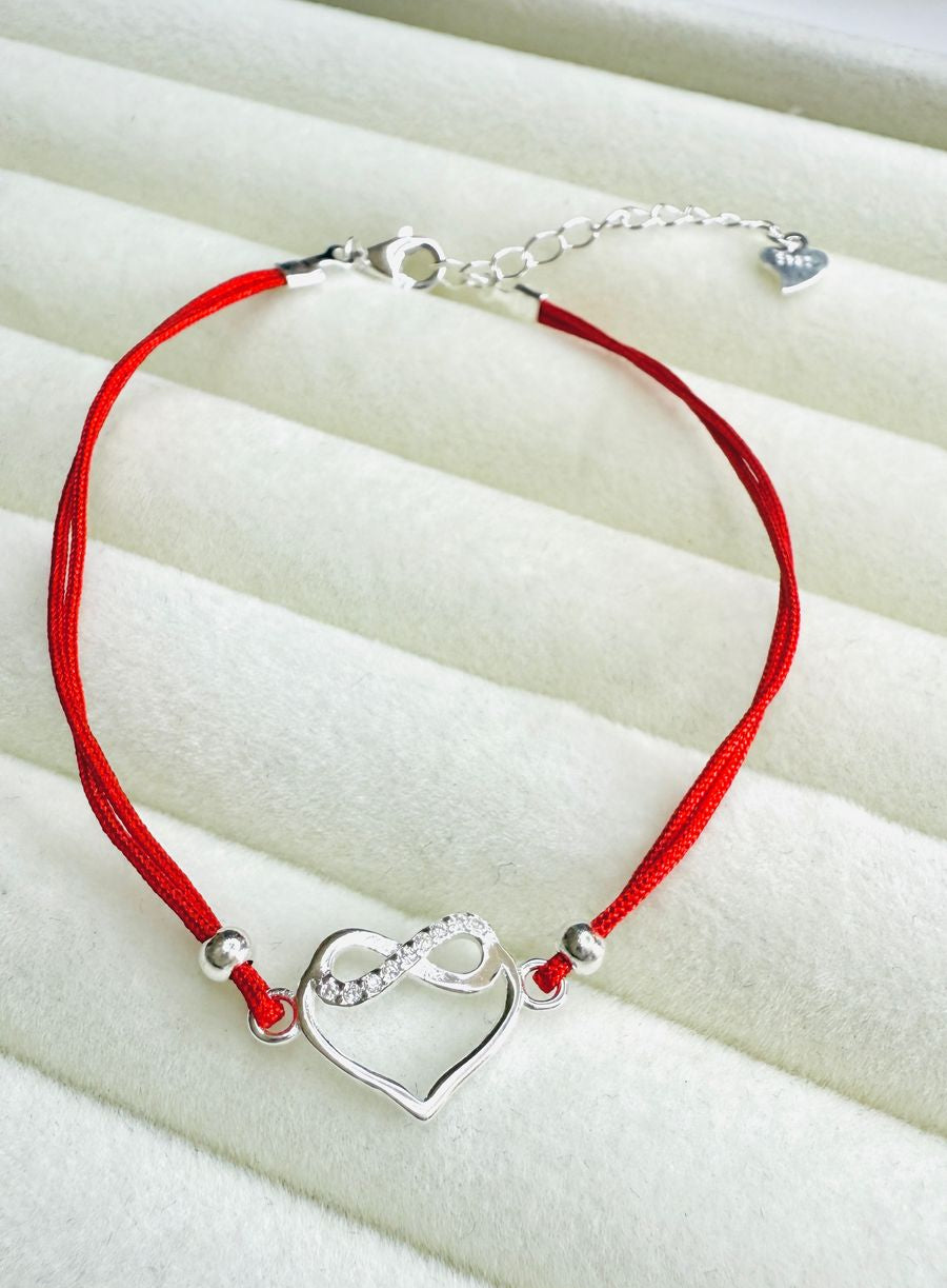 Pulsera Hilo Rojo Protección CORAZÓN INFINITO Circones