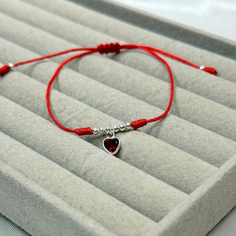 Pulseras Hilo Rojo Protección Corazón Rojo