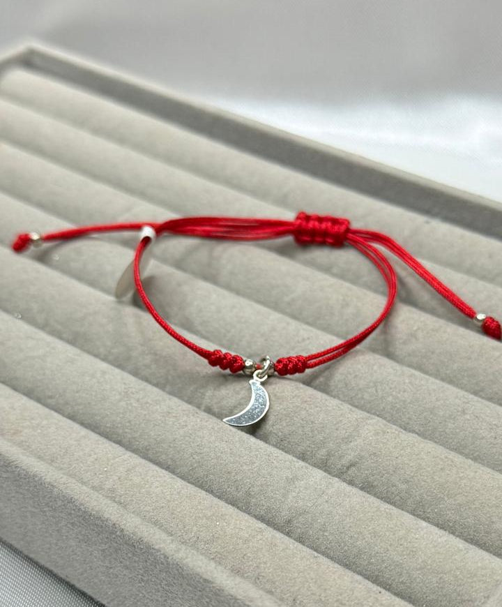 Pulseras Hilo Macramé Rojo Protección LUNA