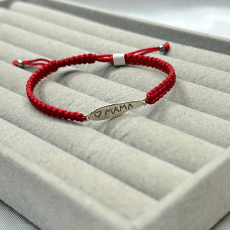 Pulseras Hilo Macramé Rojo Protección MAMÁ