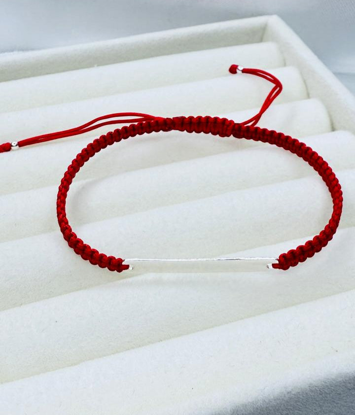Pulseras Hilo Macramé Rojo Protección Piocha 4mm