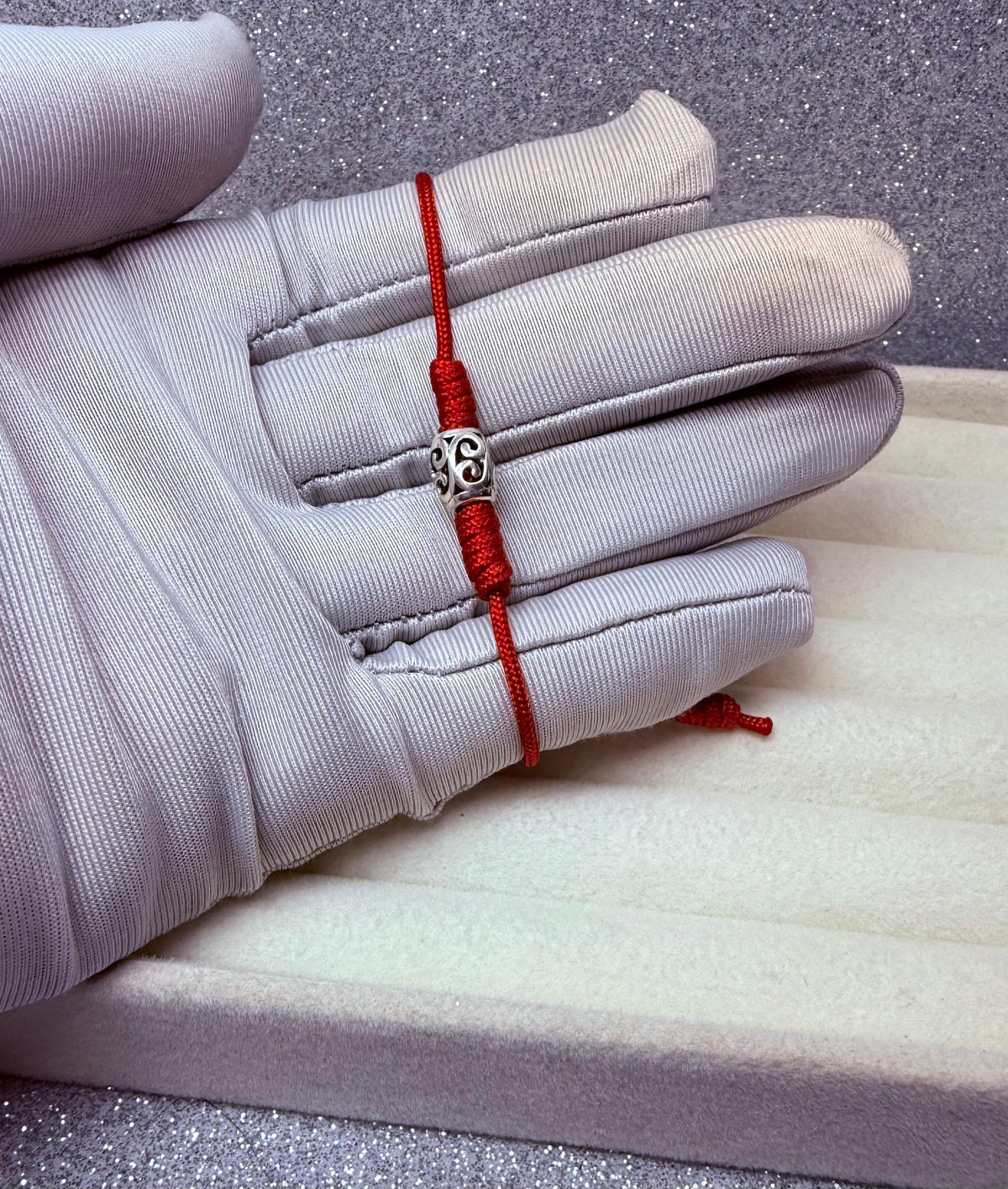 Pulsera Hilo Rojo Protección Dije Espiral Plata 925