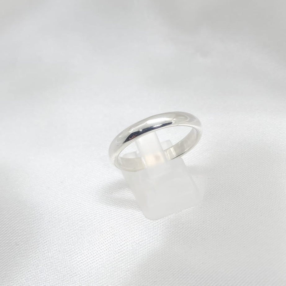 Anillo Argolla Diseño LISO 4mm Grosor Plata 925