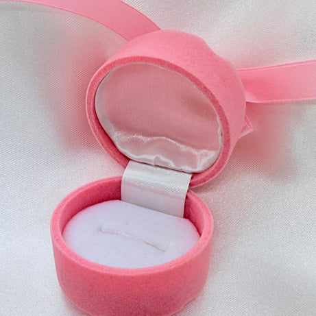 Caja rosada Lazo/Moño Rosado Anillo/Aros