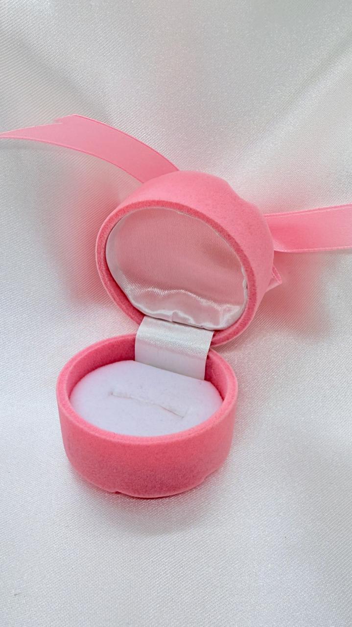 Caja rosada Lazo/Moño Rosado Anillo/Aros