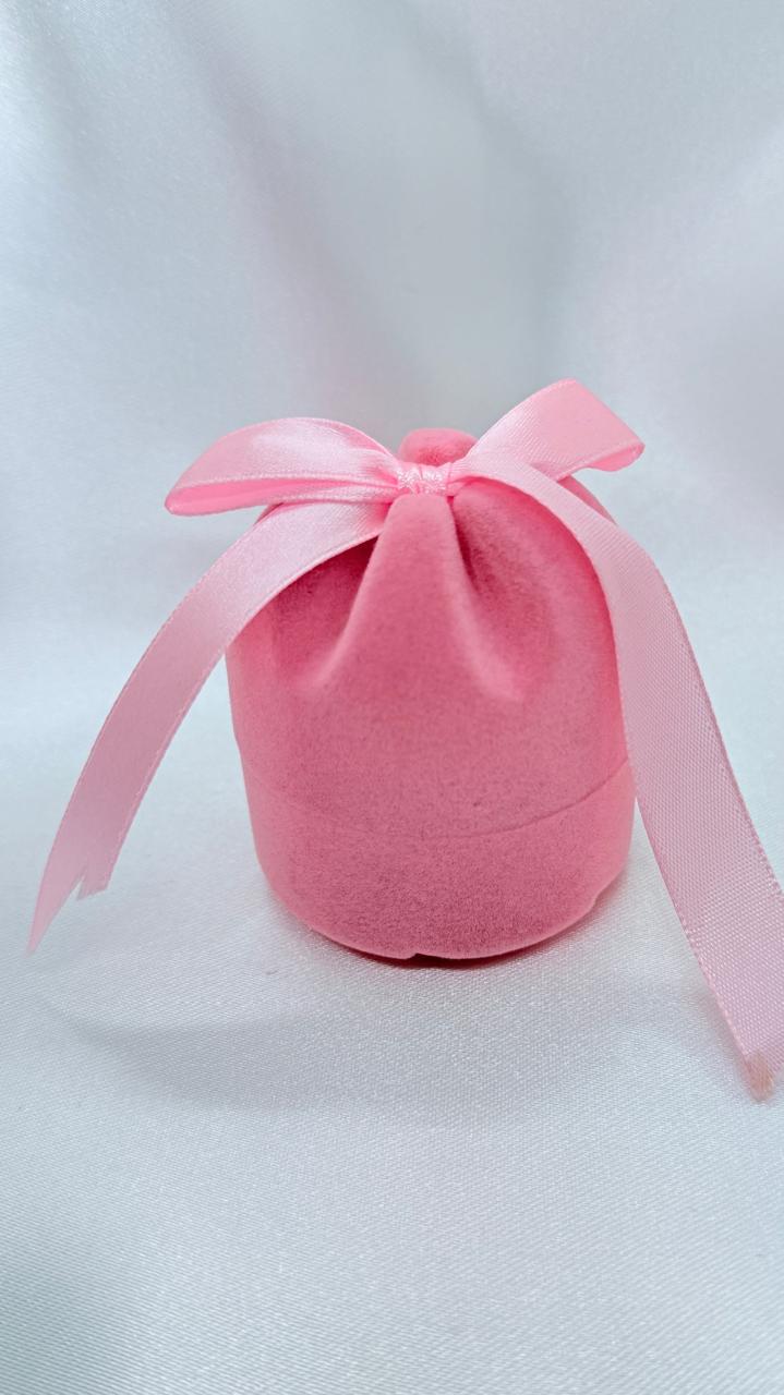 Caja rosada Lazo/Moño Rosado Anillo/Aros