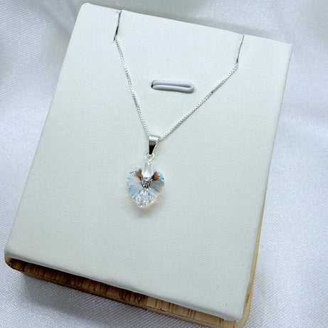 Collar con Dije Corazón Cristal