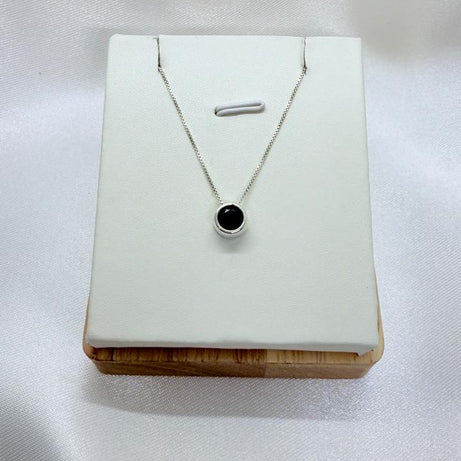 Collar Punto de luz Cristal Negro