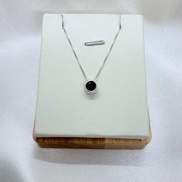 Collar Punto de luz Cristal Negro