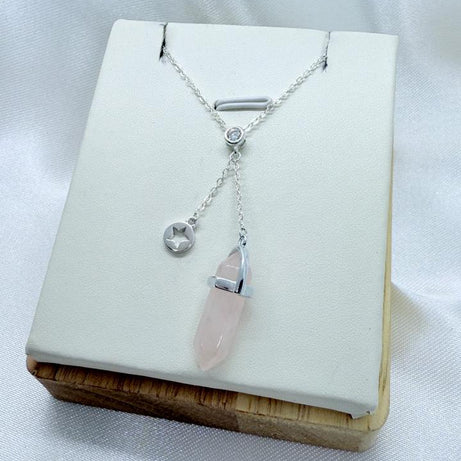 Collar Diseño Cuarzo Rosado