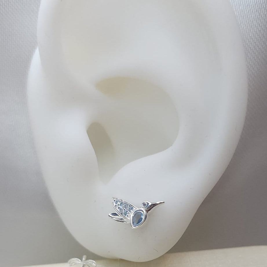 Aros Diseño Colibrí Circón celeste