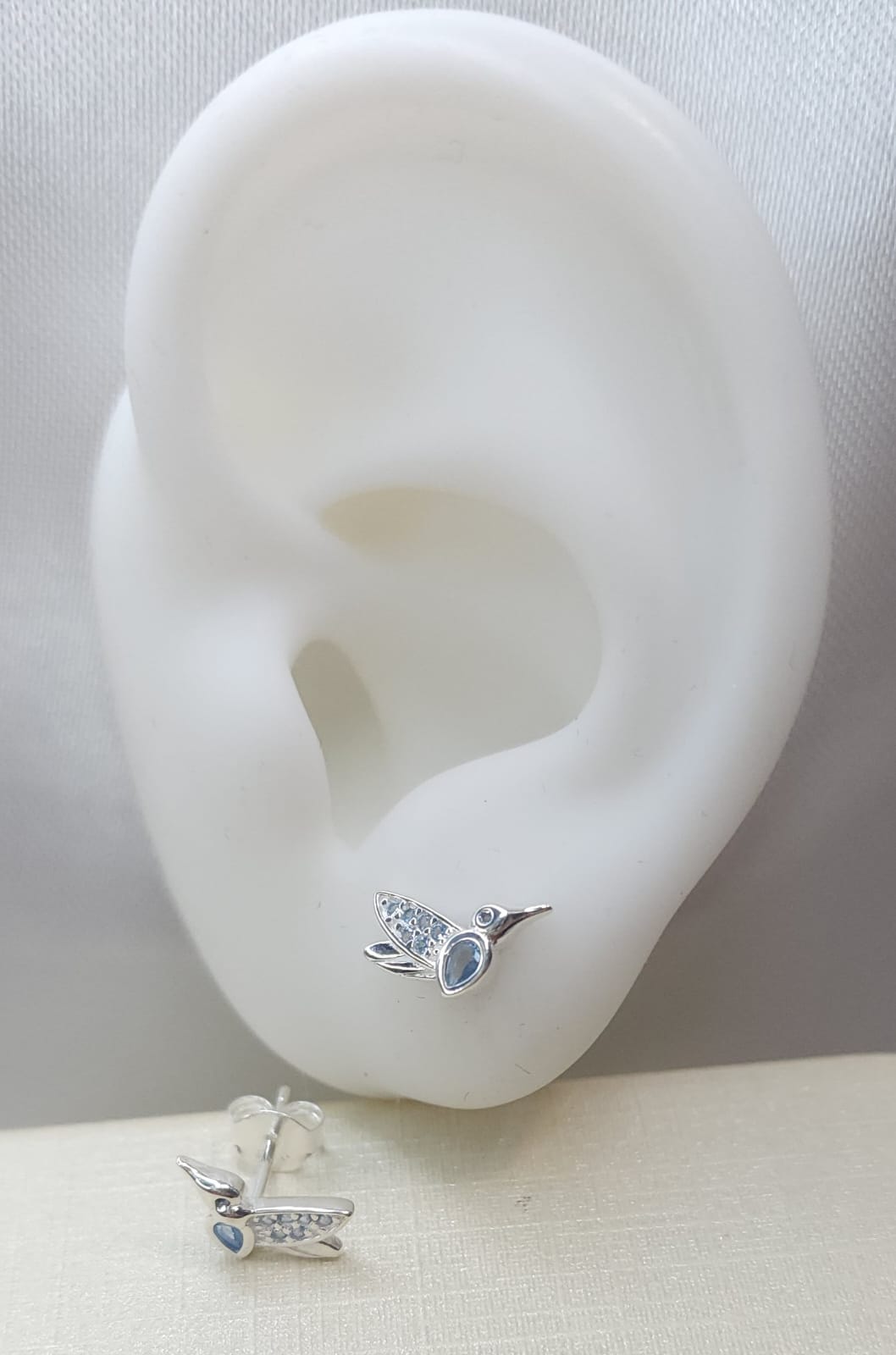 Aros Diseño Colibrí Circón celeste