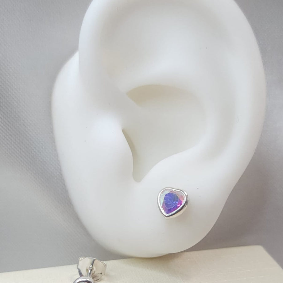 Aros Diseño Corazón Tornasol