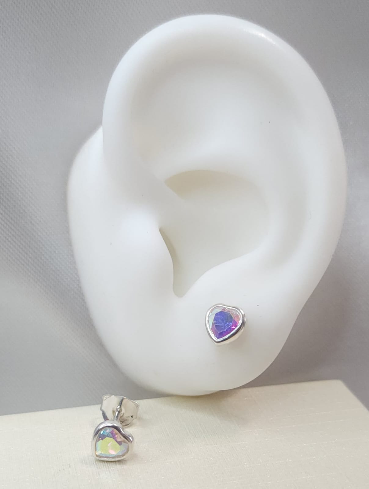 Aros Diseño Corazón Tornasol