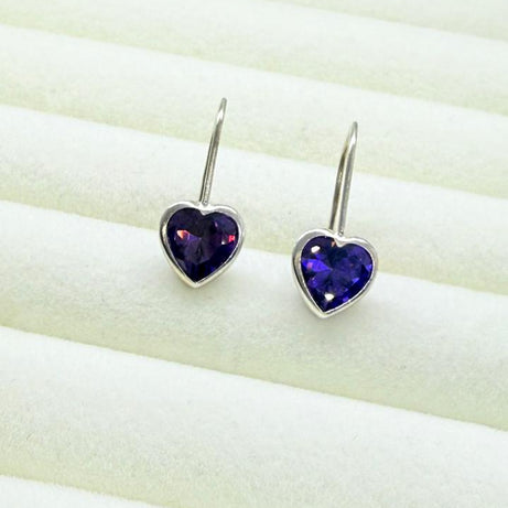 Aros Corazón Violeta