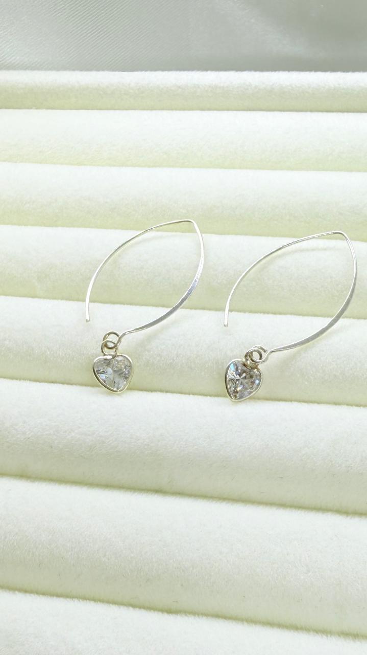 Aros Corazón Cristal