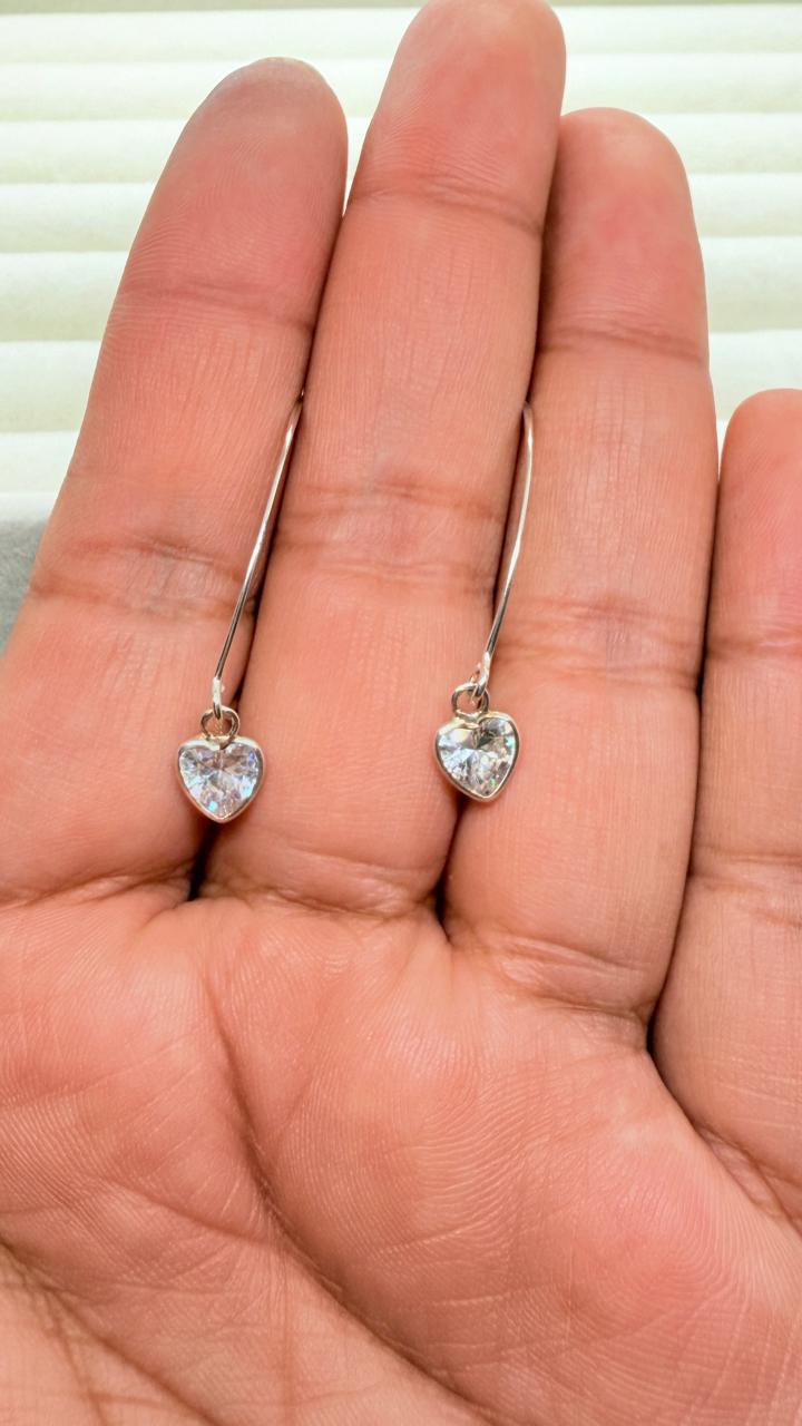 Aros Corazón Cristal