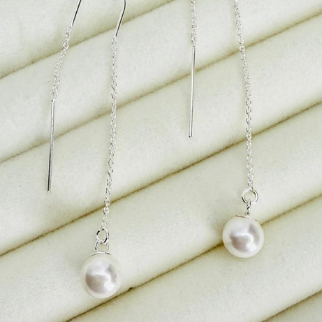 Aros Colgantes pasadores Diseño perlas