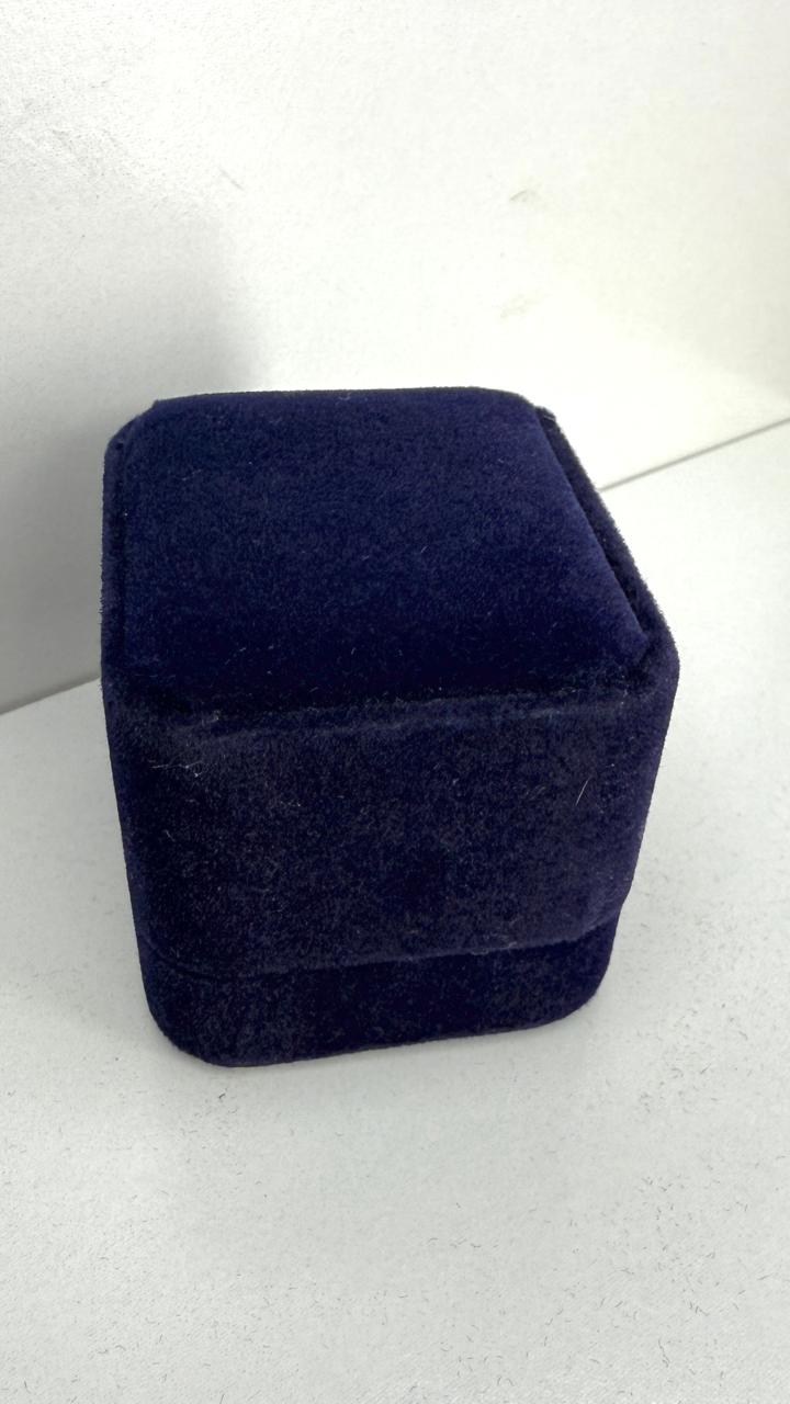 Caja Azul para Anillo Terciopelo