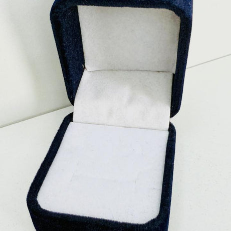 Caja Azul para Anillo Terciopelo