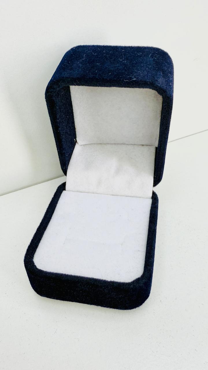 Caja Azul para Anillo Terciopelo