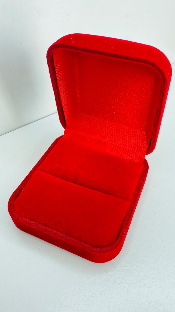 Caja Rojo para Anillos Terciopelo
