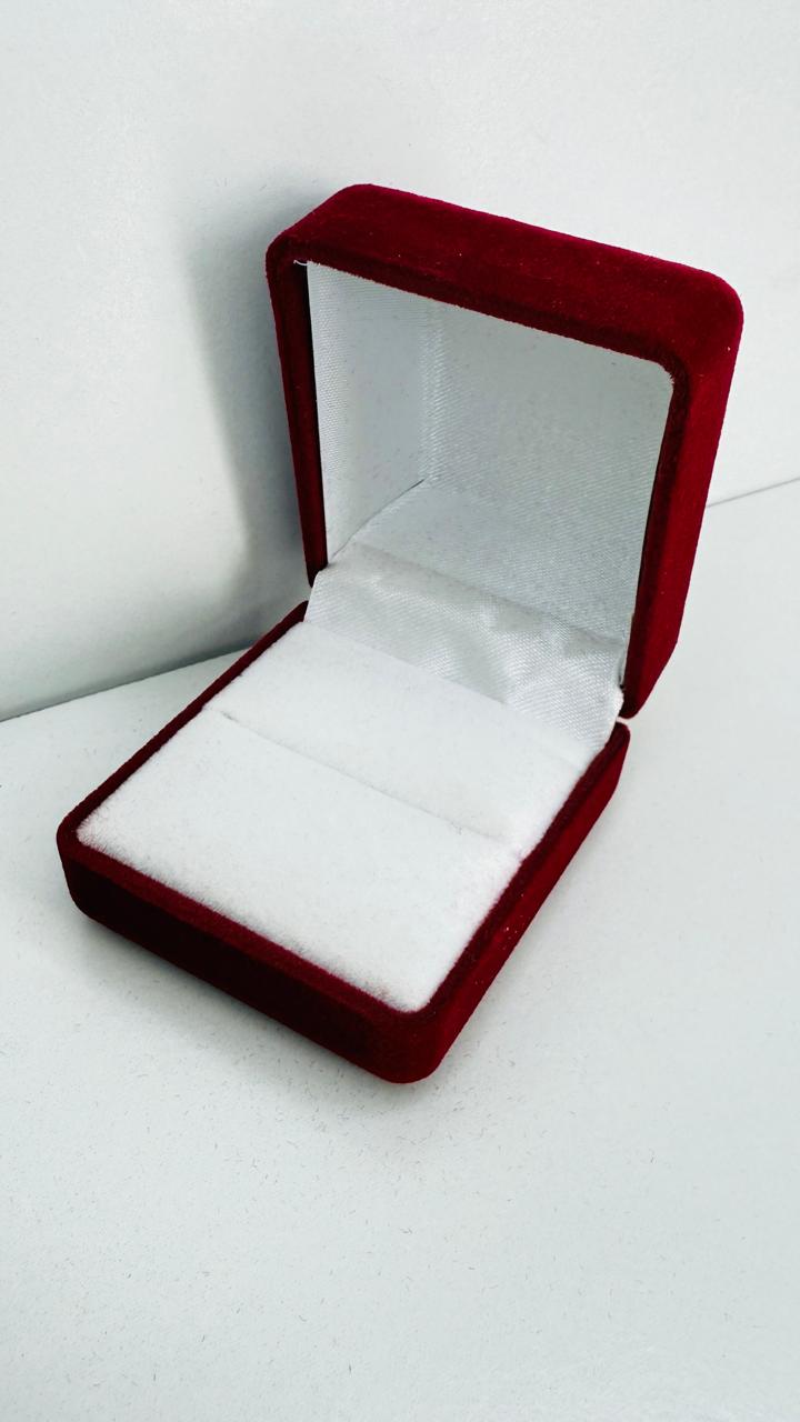 Caja Rojo para Anillos Terciopelo