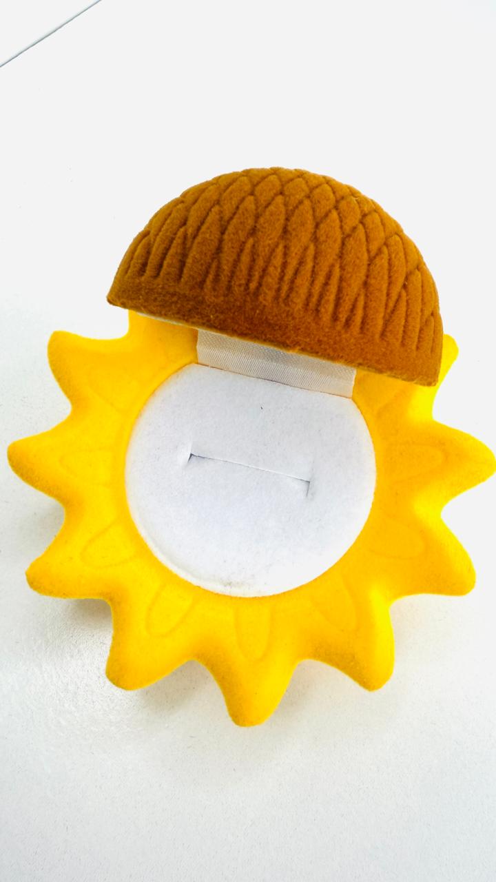 Caja de GIRASOL para Anillo o Aros
