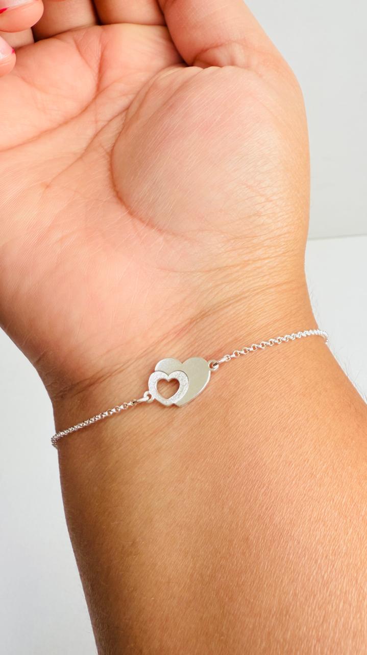 PULSERA CORAZON DOBLE