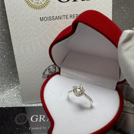 Anillo Dama SOLITARIO MOISSANITA con circones