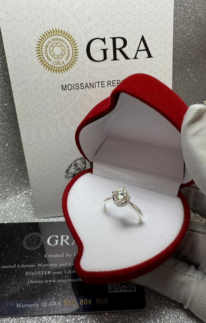 Anillo Dama SOLITARIO MOISSANITA con circones