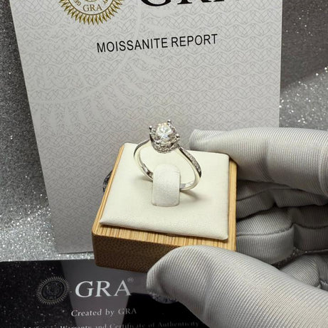 Anillo Dama SOLITARIO MOISSANITA con circones