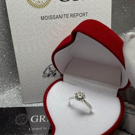 Anillo Dama SOLITARIO MOISSANITA con circones