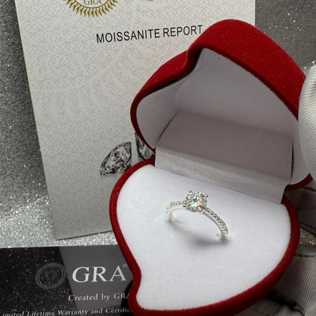 Anillo Dama Solitario MOISSANITA con circones