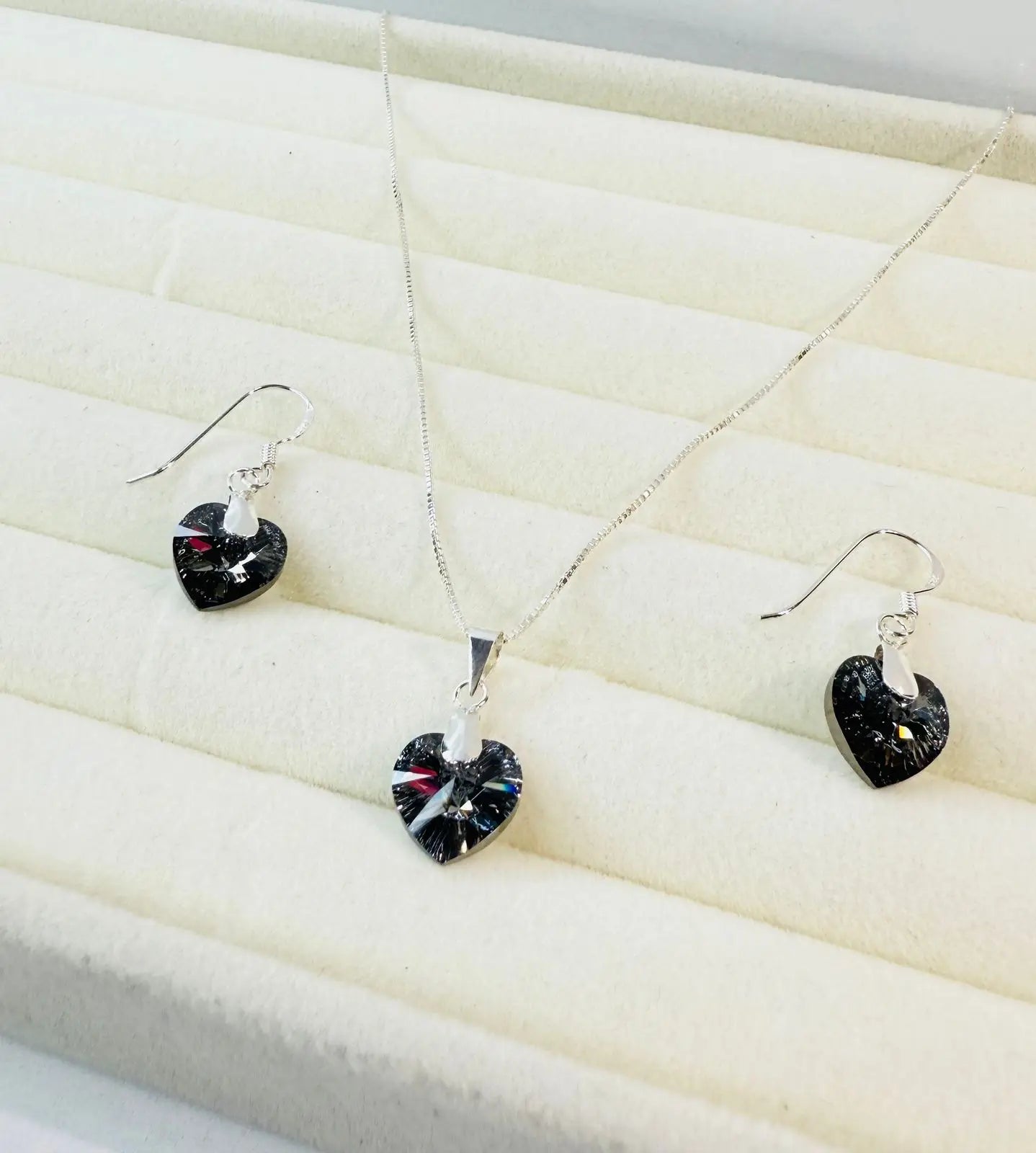 Conjunto Corazón cristal Negro