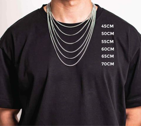 Cadena Caballero DISEÑO Cartier 70cm Plata fina ley 925